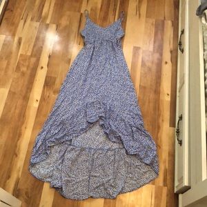 Blue and White high-low Sun Dress